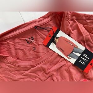 GAP soft Vibrant Coral Crew Neck long sleeve Top